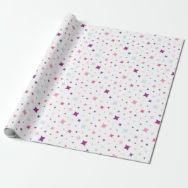 Blue Pink Purple Stars Cosmic Space. Cadeaupapier
