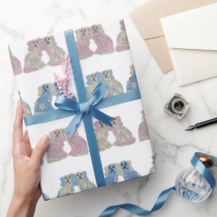 Blue Pink Staffordshire Dogs Ginger Jars Jar Cadeaupapier