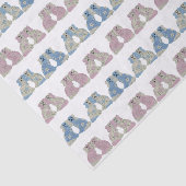 Blue Pink Staffordshire Dogs Ginger Jars Jar Tissuepapier (Detail)