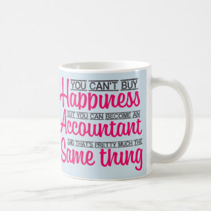Blue Pink Typography Accountant Mok - Motivatie