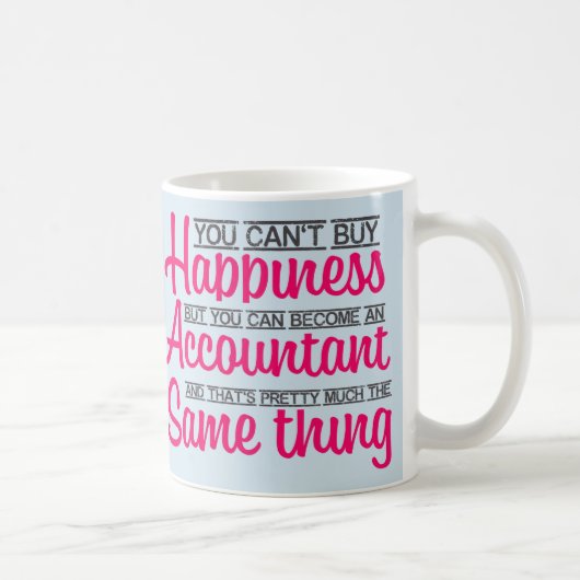 Blue Pink Typography Accountant Mok - Motivatie (Rechts)