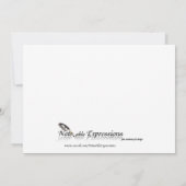 Blue Pinstripe Teddy Bear Faire-part bébé (Dos)