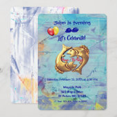Blue Pisces Birthday (19 februari - 20 maart) Kaart (Voorkant / Achterkant)