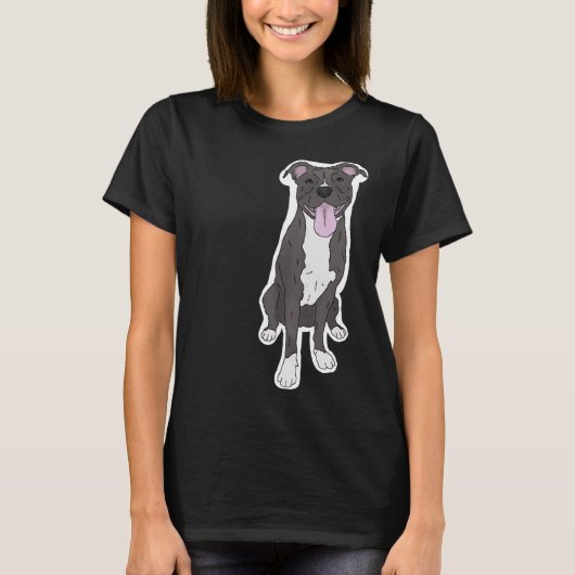 Blue Pit Bull T-shirt (Voorkant)
