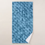 Blue Pixel Bath Towel Badhanddoek (Badhanddoek)