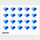 Blue Pixel Gem Stickers (Vel)