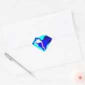 Blue Pixel Gem Stickers (Envelop)