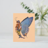 Blue Pixie Fairy Briefkaart (Staand voorkant)