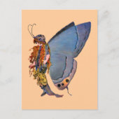 Blue Pixie Fairy Briefkaart (Voorkant)