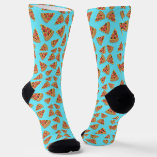 Blue Pizza Pattern Cute Novelty Sokken