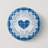 Blue Plaid Oma wordt Button (Voorkant)