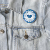 Blue Plaid Oma wordt Button (In situ)