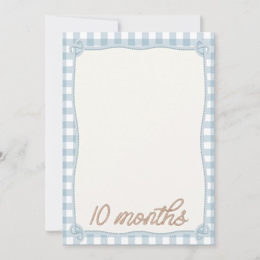  Blue Plaid Rodeo 10e maand Maandelijkse Kaart (Voorkant)