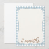  Blue Plaid Rodeo 11e maand Maandelijkse Kaart (Voorkant / Achterkant)