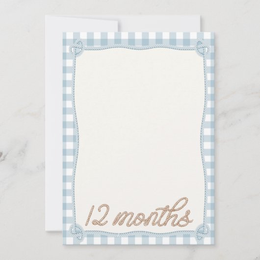 Blue Plaid Rodeo 12e maand Maandelijkse Kaart (Voorkant)