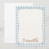 Blue Plaid Rodeo 3e maand Maandelijkse Kaart (Voorkant / Achterkant)