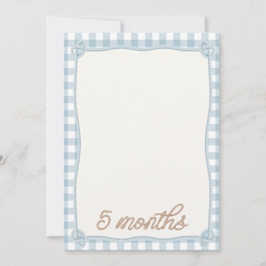  Blue Plaid Rodeo 5e maand Maandelijkse Kaart (Voorkant)