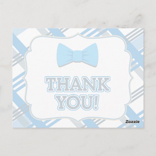 Blue Plaid, Schattigee bedankkaarten Briefkaart (Achterkant)