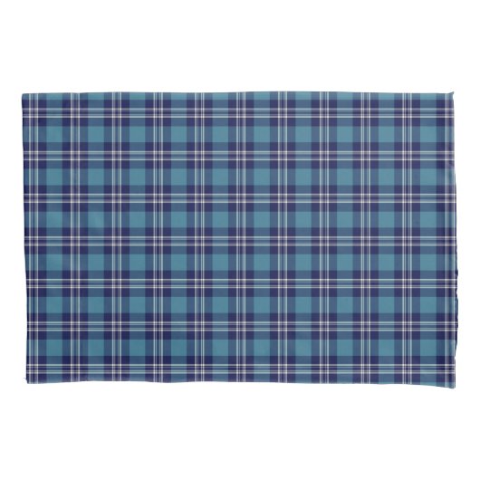 Blue Plaid Scottish St Andrews District Tartan Kussensloop (Voorkant)