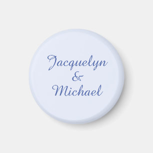 Blue Plain Elegant Modern Kalligrafie Naam Magneet