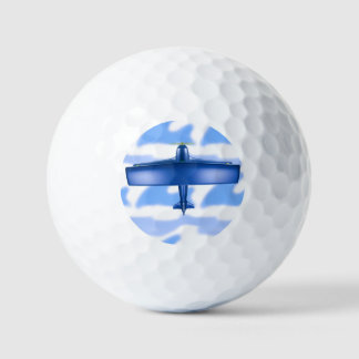Blue Plane Aviation Sky Blue Cloud Golfballen