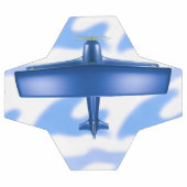 Blue Plane Aviation Sky Blue Clouds Soccer Ball (Plat)