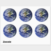 Blue Planet Earth Ronde Sticker (Vel)