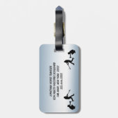 Blue Play Ball Baseball Sports Bagagelabel (Achterkant verticaal)