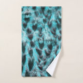 Blue plumage - cool feather design bad handdoek (Handdoek)