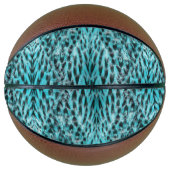 Blue plumage - cool feather design basketbal (Voorkant)