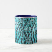 Blue plumage - cool feather design mok (Midden)