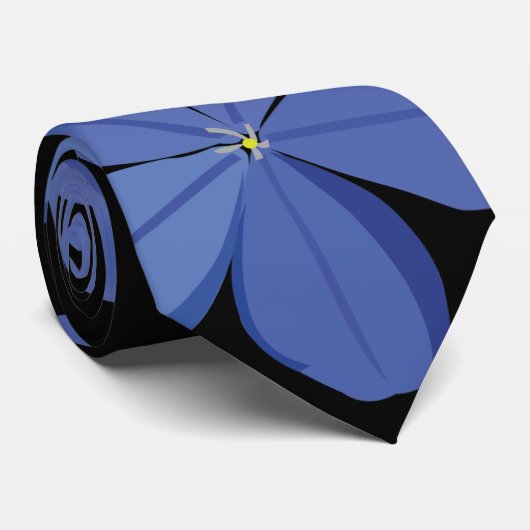 Blue Plumbago Flowers Stropdas (Opgerold)