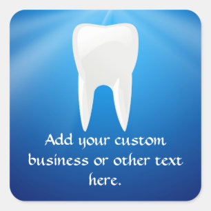 Blue Plunge Dental / Dentist Kantoor Custom Sticke Vierkante Sticker