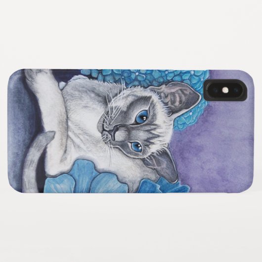 Blue Point Siamese kat Hoesje-Mate iPhone Case (Achterkant (horizontaal))