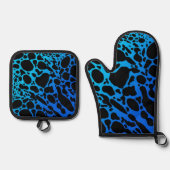 Blue Poison Dart Frog Ovenwant & Pannenlap Set (Voorkant)