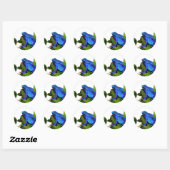 Blue Poison Dart Frog Ronde Sticker (Vel)
