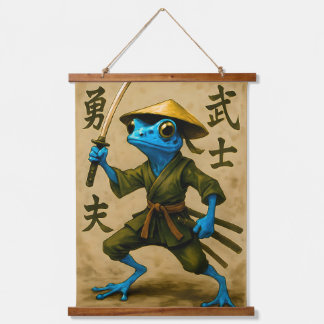 Blue Poison Dart Frog Samurai - Japanse inkt Hangend Wandkleed