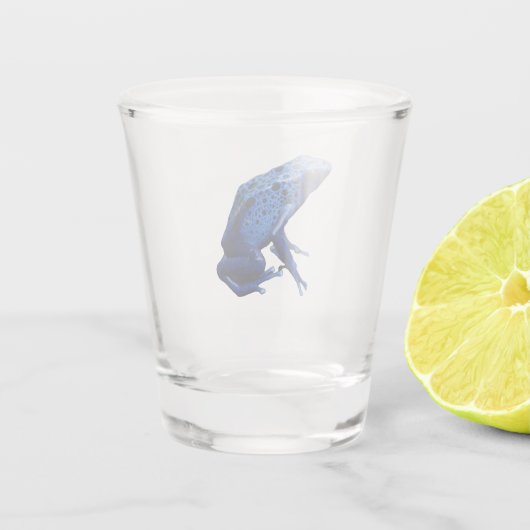 Blue Poison Dart Frog Shot Glas (Achterkant)