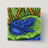 Blue Poison Frog Button (Voorkant)