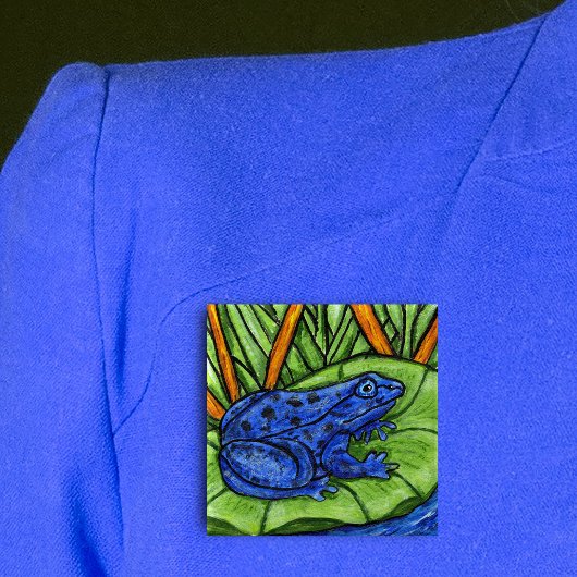 Blue Poison Frog Button