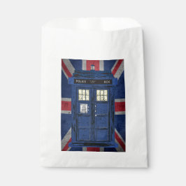 Blue Police Public Call Box - UK Time Travel 1 Bedankzakje