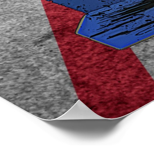 Blue Police Public Call Box - UK Time Travel 1 Poster (Hoek)