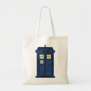 Blue Police Public Call Box - UK Time Travel 1 Tote Bag