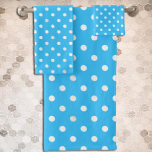 Blue Polka Dot Bad Handdoek
