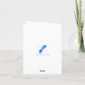 Blue Polka Dot Blue Hydrangea Thinking of You Kaart (Achterkant)