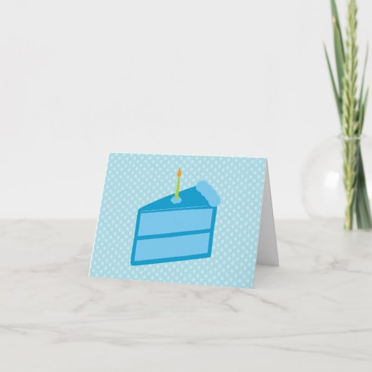 Blue Polka Dot Cake Bedankt kaarten (Voorkant)