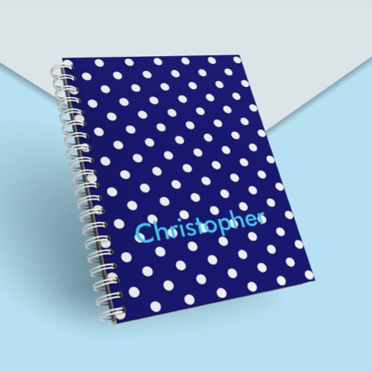 Blue Polka Dot Notitieboek