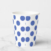 Blue Polka Dot Papieren Bekers (Rechts)