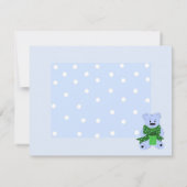 Blue Polka Dot Petits Ours - Invitation Douche (Dos)