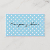 Blue Polka Dot Retro Style-Modes Visitekaartje (Achterkant)